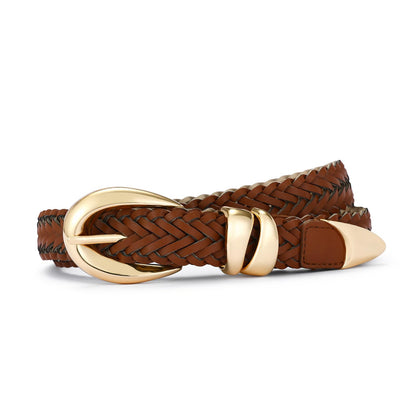 HOTBelts for Women with Gold Buckle for Jeans, Dress Leather Belts