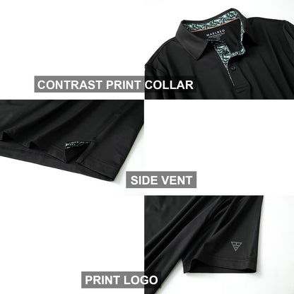 HOTMens Polo Shirts Short and Long Sleeve Casual Solid Stylish Dry Fit Performance Designed Collared Golf Polo Shirts for Men