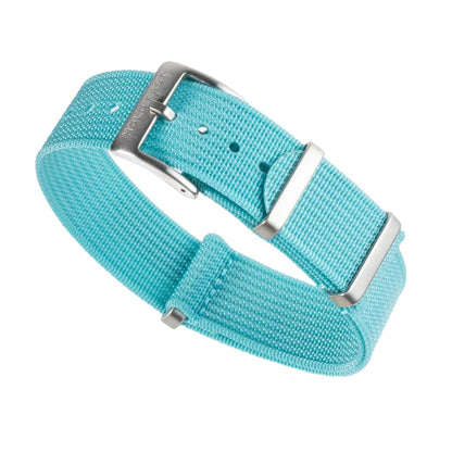 HOTAnchor Strap Co | Ribbed Nylon Watch Strap | Ridge Weave Quick-Dry Band | Brushed Stainless Steel Buckle | Floating Keeper | Heat-Sealed Notches | 5.75–8.5in Wrists