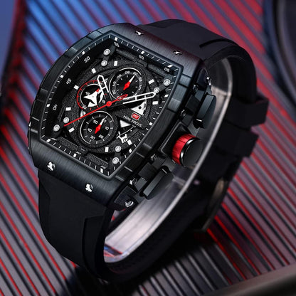 HOTMini Focus Men's Watch Fashion Sport Wrist Watches (Chronograph/Waterproof/Luminous/Calendar) Silicon Strap Quartz Watches for Men