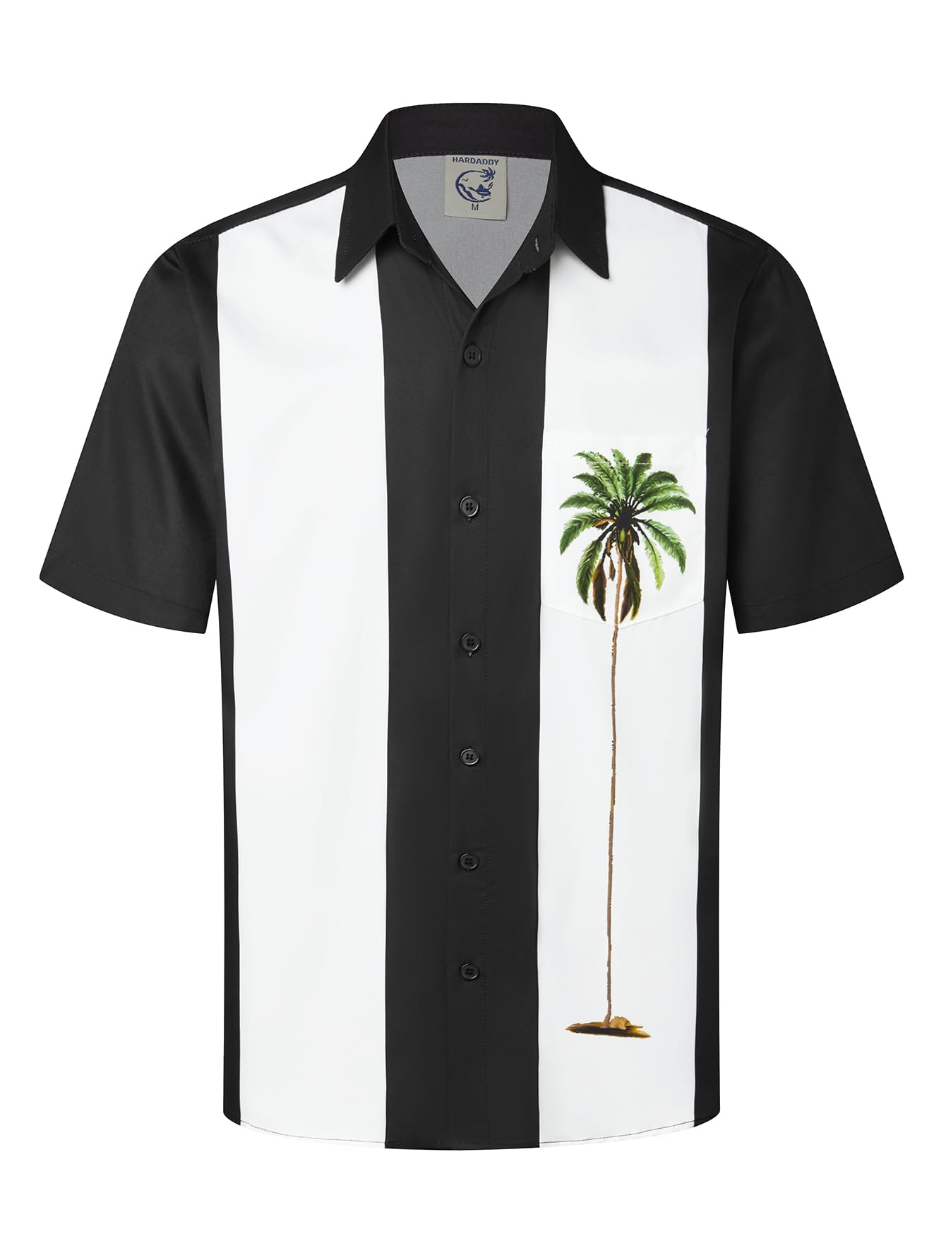 HOTHardaddy Men's Vintage Bowling Shirt Short Sleeve Button Down Hawaiian Summer Beach Printed Casual Shirts