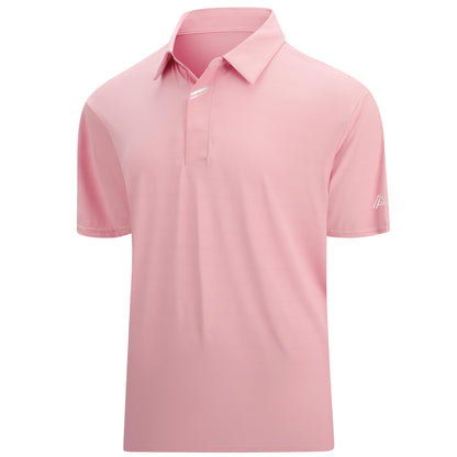HOTEsabel.C Jacquard Golf Shirts for Men Dry Fit Short Sleeve Collared Polo | Moisture Wicking, Athletic Fit, 4-Way Stretch for Comfort, Wrinkle Free, Lightweight, Ideal for Golf, Casual & Work Wear