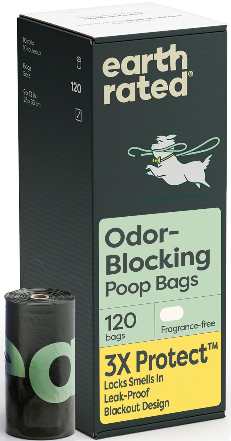 HOTEarth Rated Dog Poop Bags Value Pack, Leak-Proof and Extra-Thick Pet Waste Bag for Big and Small Dogs, Refill Rolls, Lavender Scented, 600 Count