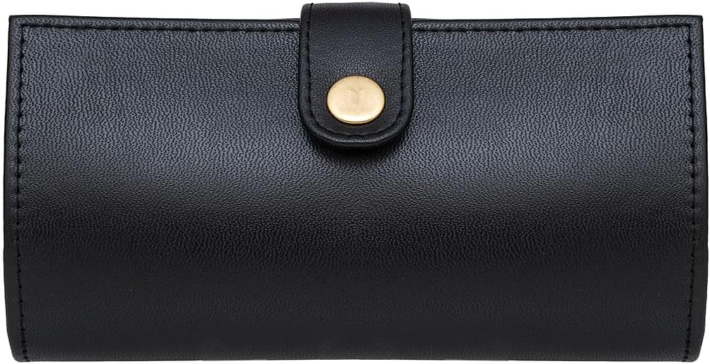 HOTWomen’s Genuine Leather Wallet – Slim Design with Secure Snap Multiple - Card Slots & Interior Zipper Pocket (Ladies Wallet Black)