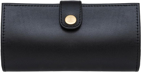 HOTWomen’s Genuine Leather Wallet – Slim Design with Secure Snap Multiple - Card Slots & Interior Zipper Pocket (Ladies Wallet Black)