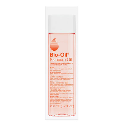 HOTBio-Oil Skincare Body Oil Serum, Scars & Stretch Marks, 6.7 fl oz | Dermatologist Recommended, Vitamin E & A, Dry & Sensitive Skin, Non-Comedogenic, Face and Body, Scar Treatment