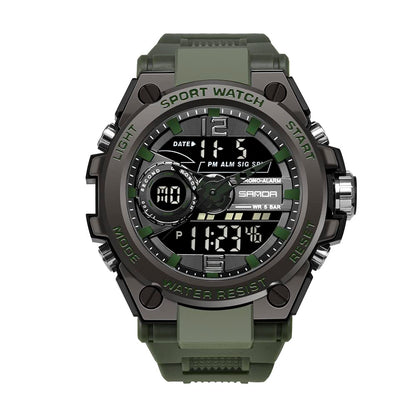 HOTKXAITO Men's Watches Sports Outdoor Waterproof Military Watch Date Multi Function Tactics LED Alarm Stopwatch