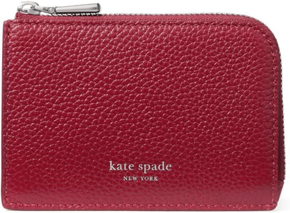 HOTkate spade new york Mini Zip Card Case Pebbled Leather Mini Zip Card Case