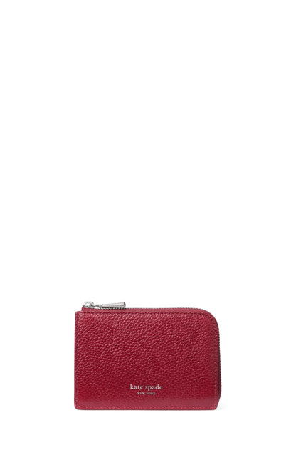 HOTkate spade new york Mini Zip Card Case Pebbled Leather Mini Zip Card Case