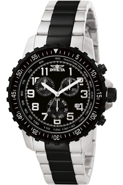 HOTInvicta Men's 1326 Invicta II Chronograph Black Dial Two-Tone Stainless Steel Watch