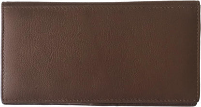 HOTRFID Leather Checkbook Cover With Credit Card Slots and Pen Holder