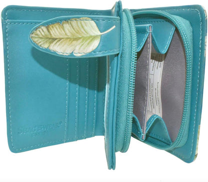 HOTShag Wear Elephant Jungle Small Wallet Teal 4.5"