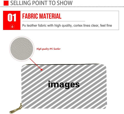 HOTCustomized Your Picture Long Slim Wallet Leather Clutch Bag Purse for Women Men