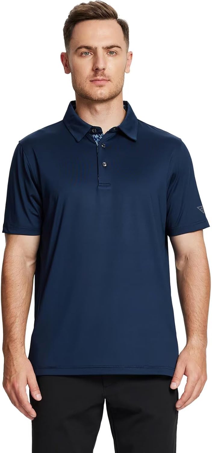 HOTMens Polo Shirts Short and Long Sleeve Casual Solid Stylish Dry Fit Performance Designed Collared Golf Polo Shirts for Men