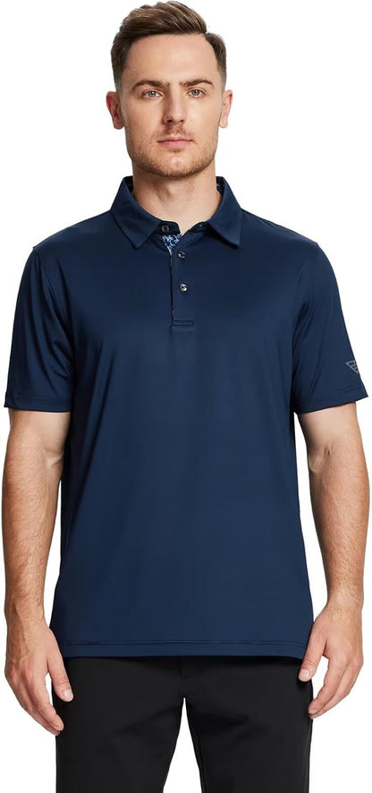 HOTMens Polo Shirts Short and Long Sleeve Casual Solid Stylish Dry Fit Performance Designed Collared Golf Polo Shirts for Men