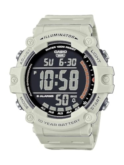 HOTCasio Illuminator AE1500WH Series | 10-Year Battery | LED Backlight | 5-Alarms | 1/100 Sec Stopwatch | Men's Digital Watch