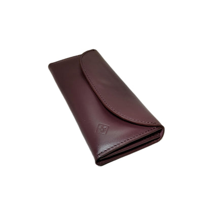 HOTINGVARR Leather Long Wallet for Women, Handmade wallet, Leather Purse, Gift for her (Black)