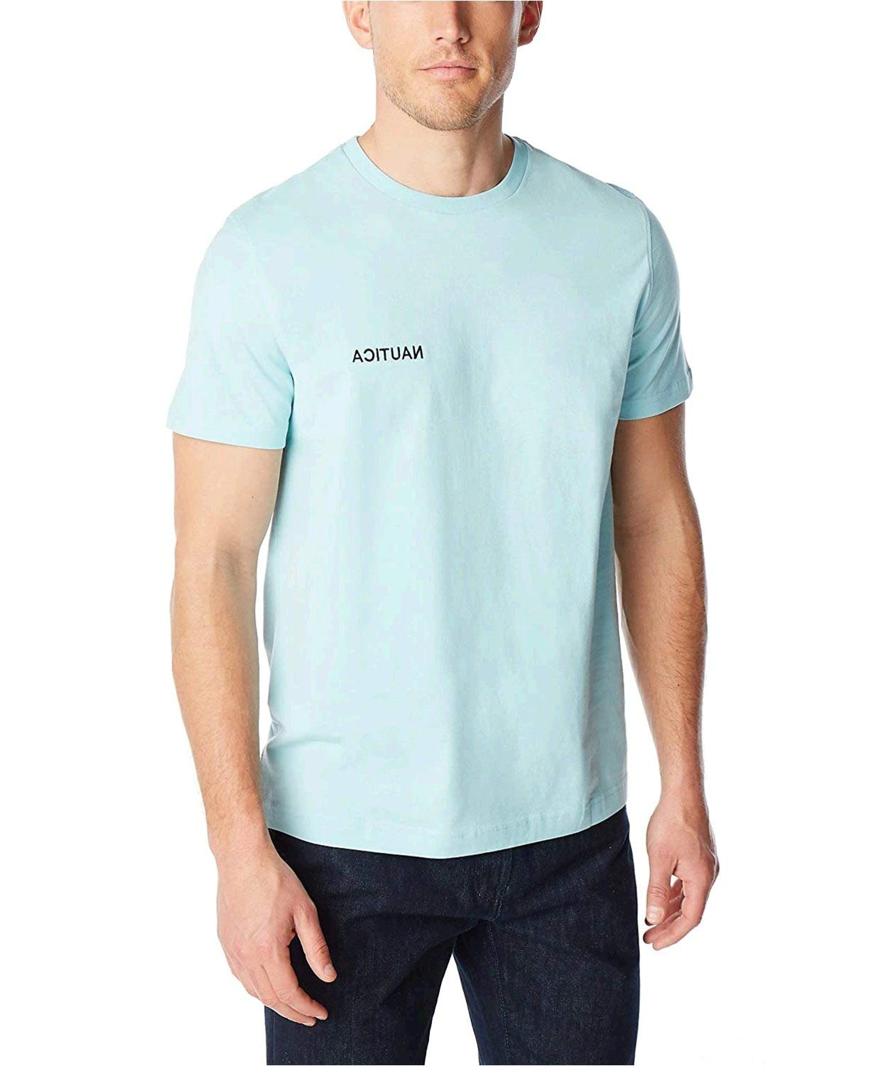 HOTNautica Men's Short Sleeve Solid Crew Neck T-Shirt Shirt