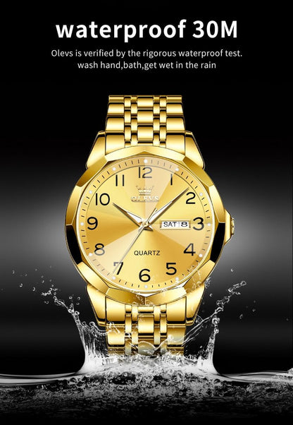 HOTOLEVS Watch for Men Simple Business Dress Analog Stainless Steel Waterproof Luminous Date Easy Read Men Wrsit Watch