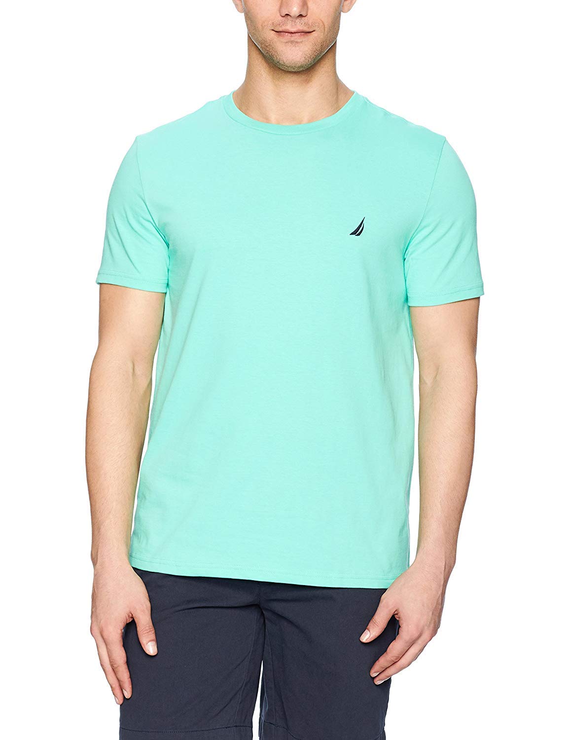 HOTNautica Men's Short Sleeve Solid Crew Neck T-Shirt Shirt