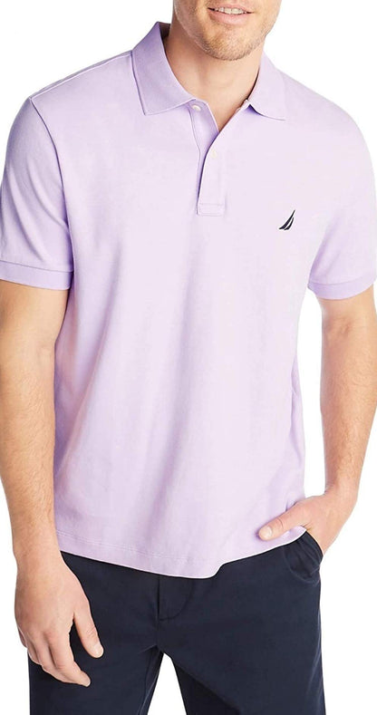 HOTNautica Men's Classic Fit Short Sleeve Dual Tipped Collar Polo Shirt