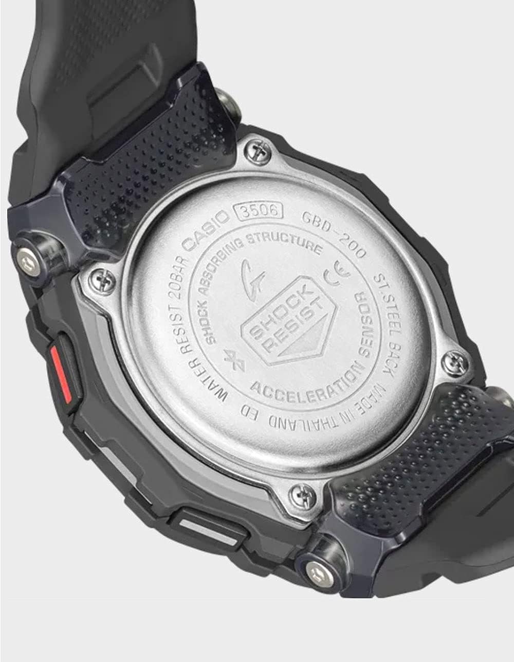 HOTG-Shock Men's GBD200 Square Case Watch Black