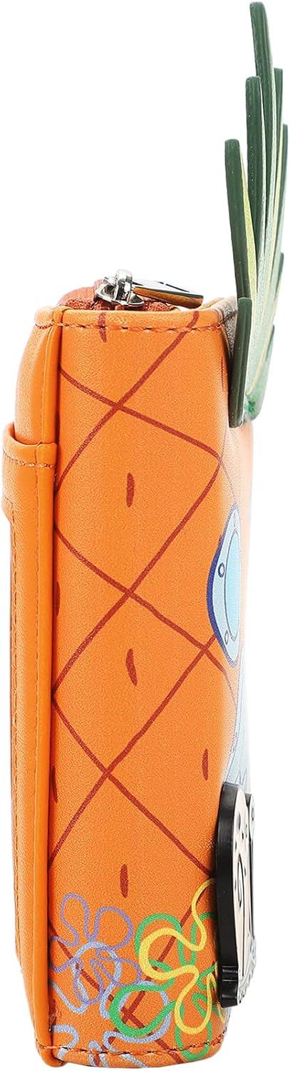 HOTSpongebob Squarepants Pineapple House 4.5" Women's Zip Around Card Wallet
