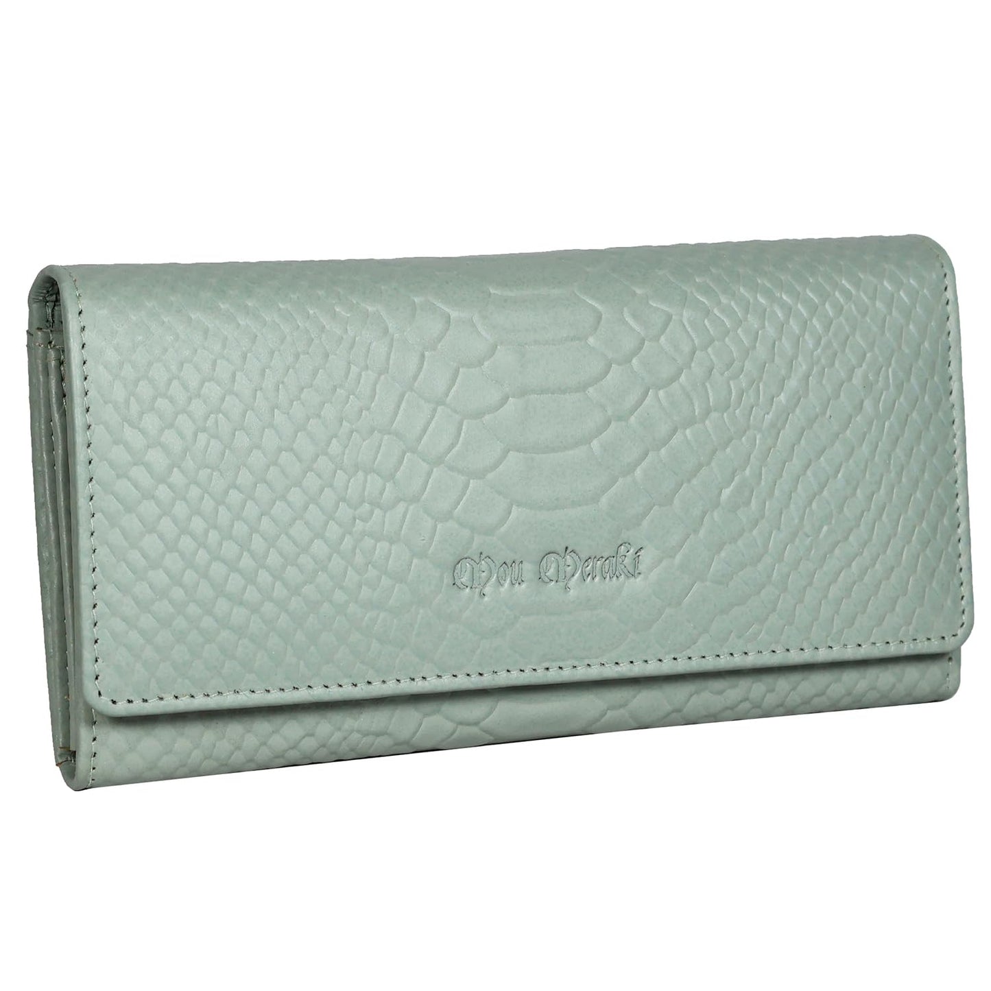 HOTWomen's Top Grain Leather Wallet, RFID Blocking Bifold clutch, 17 Card Slots, Zip Pocket Organizer, Elegant Gift for Women — Birthday, Valentine, Anniversary - TAUPE