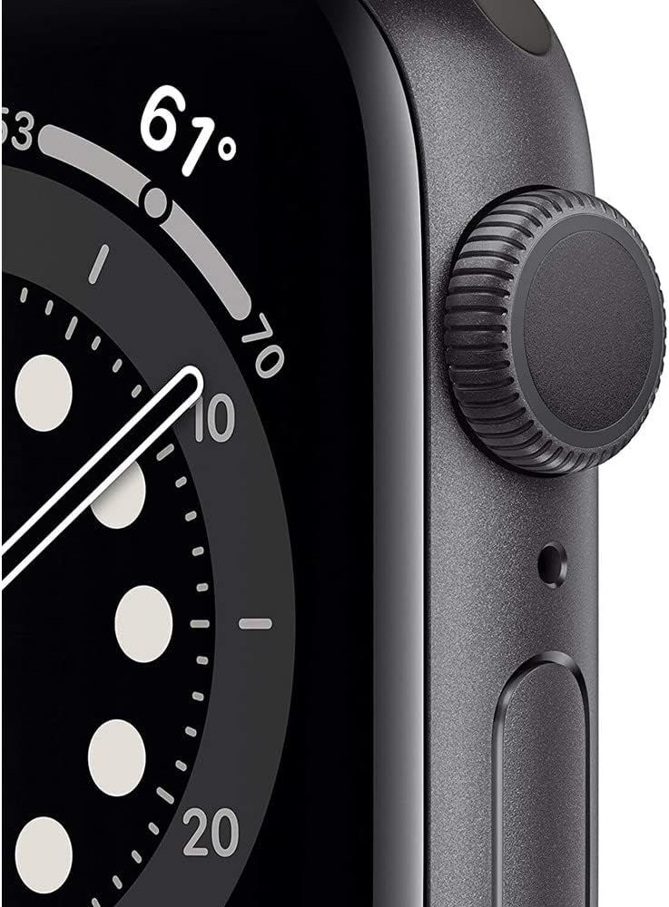 HOTApple Watch Series 6 (GPS + Cellular, 40mm) - Space Gray Aluminum Case with Black Sport Band (Renewed)