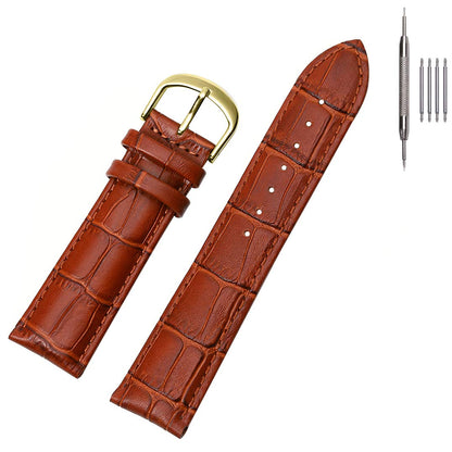 HOTEACHE Croco Design Leather Watch Bands, Classical Leather Watch Straps For Women&Mens Waterproof 12mm 14mm 16mm 18mm 19mm 20mm 22mm