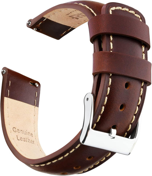 HOTRitche Christmas Gift Quick Release Leather Watch Bands Genuine Watch Straps for Men Women Top Grain Leather Watch Strap, White Elephant Gifts, Stocking Stuffers for Men, Father's Day gifts