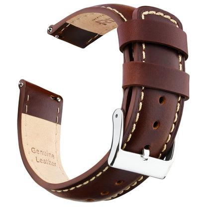 HOTRitche Christmas Gift Quick Release Leather Watch Bands Genuine Watch Straps for Men Women Top Grain Leather Watch Strap, White Elephant Gifts, Stocking Stuffers for Men, Father's Day gifts