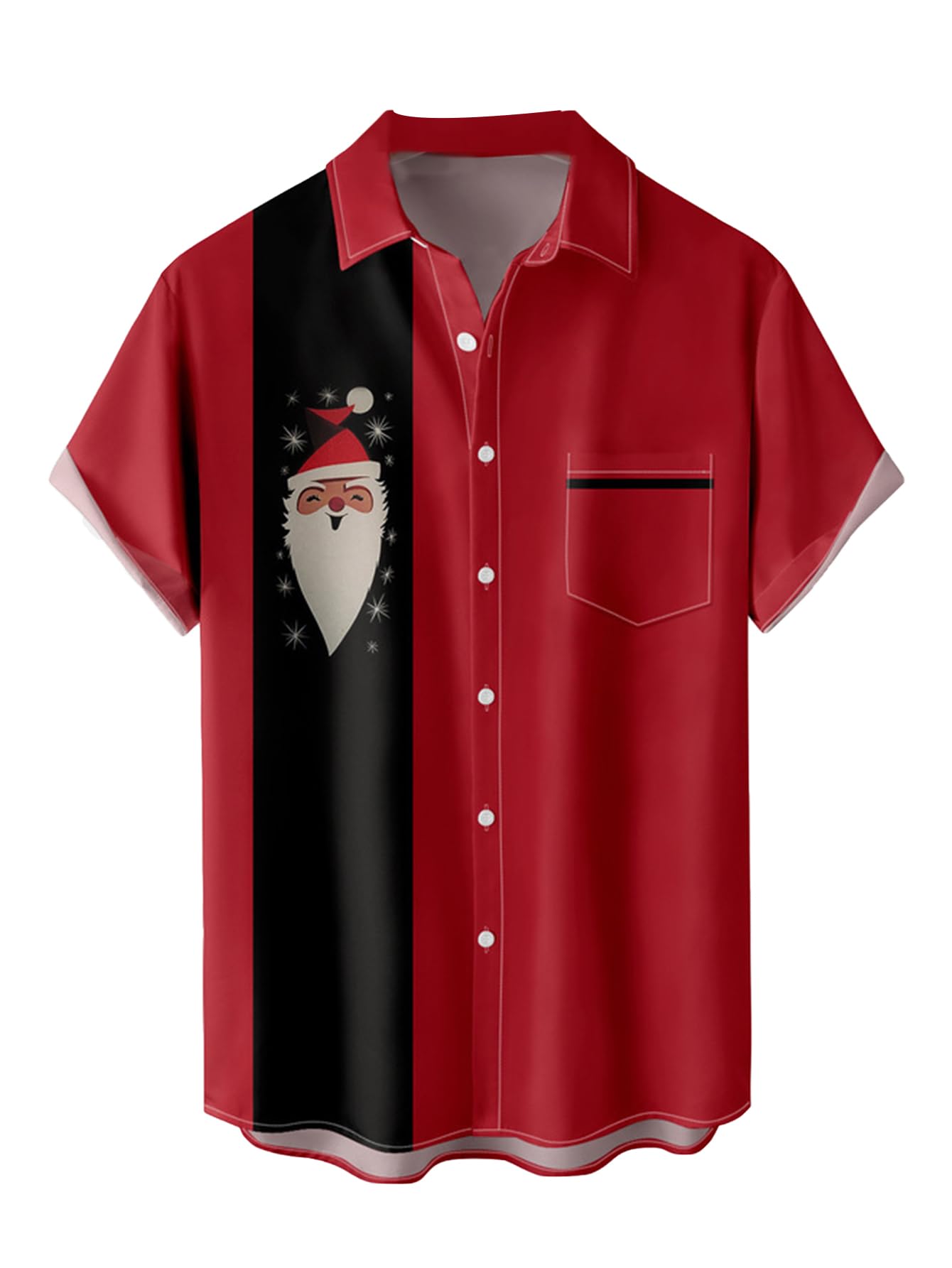 HOTHardaddy Men's Vintage Bowling Shirt Short Sleeve Button Down Hawaiian Summer Beach Printed Casual Shirts
