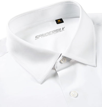 HOTLion Nardo Stretch Mens Dress Shirts Long Sleeve Slim Fit Dress Shirts for Men Muscle Fit Wrinkle Free Button Down Shirt