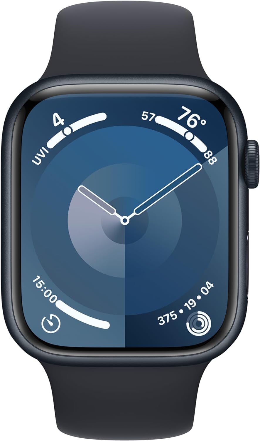 HOTApple Watch Series 9 [GPS, 45mm] - Midnight Aluminum Case with Midnight Sport Band, M/L (Renewed Premium)