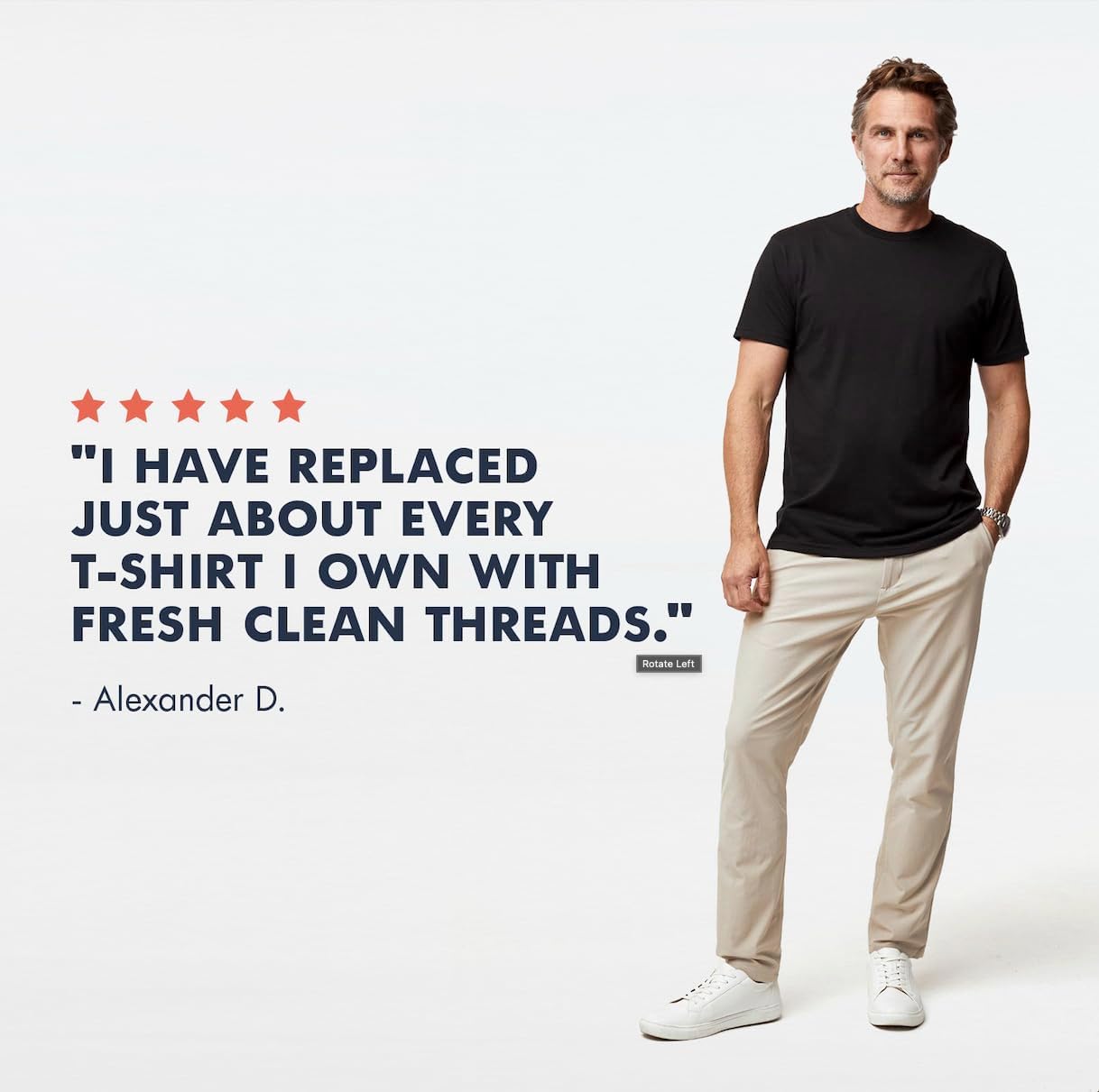 HOTFresh Clean Threads Men's Crew Neck T-Shirts – Short Sleeve, Fitted Style, Soft Cotton-Poly Blend, Tag-Free Comfort