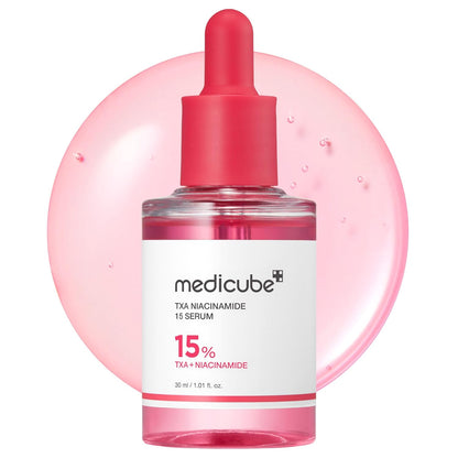 HOTmedicube TXA&Niacinamide 15% Glow Serum | Lightweight Daily Serum - For Uneven Skin Tone, Texture, and After Spot Care, High-Potency Tranexamic Acid 5%, 1.01 fl.oz