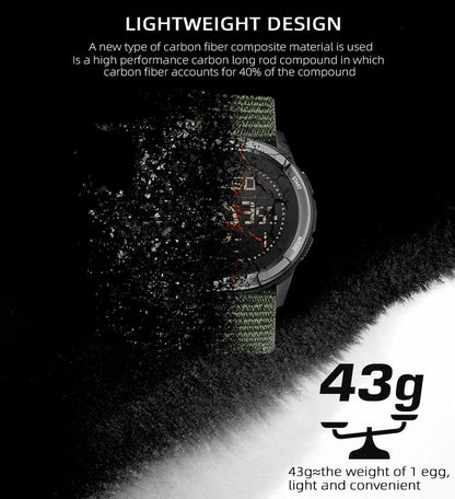 HOTNORTH EDGE ALPS Outdoor Digital Watch for Men | No app or charging, compass, step tracking and 50M water resistance