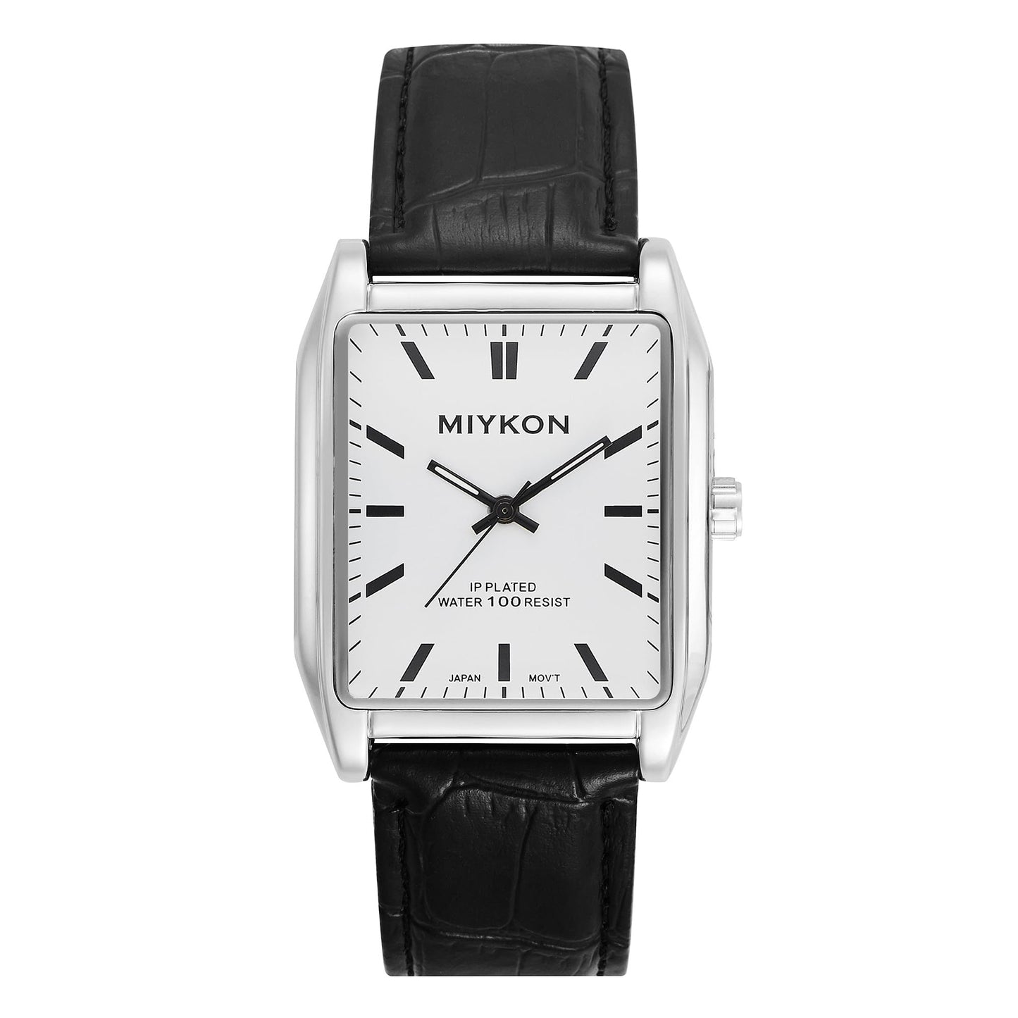 HOTMiykon Vintage Watches for Men – Classic Tank Square Analog Watch with Genuine Leather Wrist Strap, Mens Dress Watches – Japanese Quartz, Waterproof to 100ft