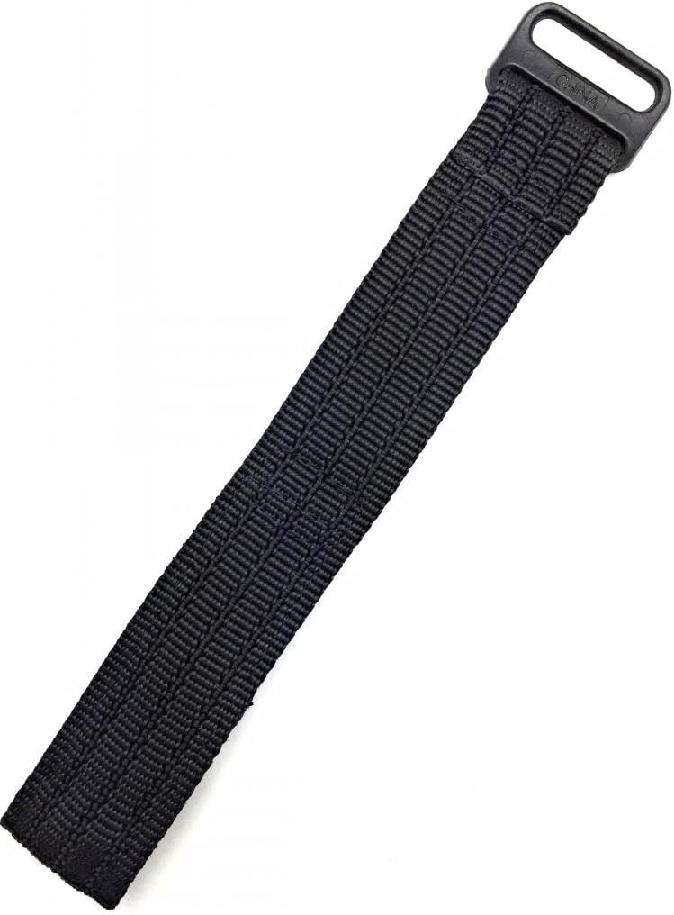 HOTNewLife 20mm Adjustable-Length, Black, Nylon Sport Watch Strap | Heavy Duty, Hook and Loop, Replacement Wrist Band for Men and Women