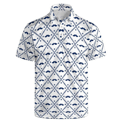 HOTGolf Polos for Men Funny Moisture Wicking Golf Shirts Performance Quick-Dry Polo Shirts Short Sleeve