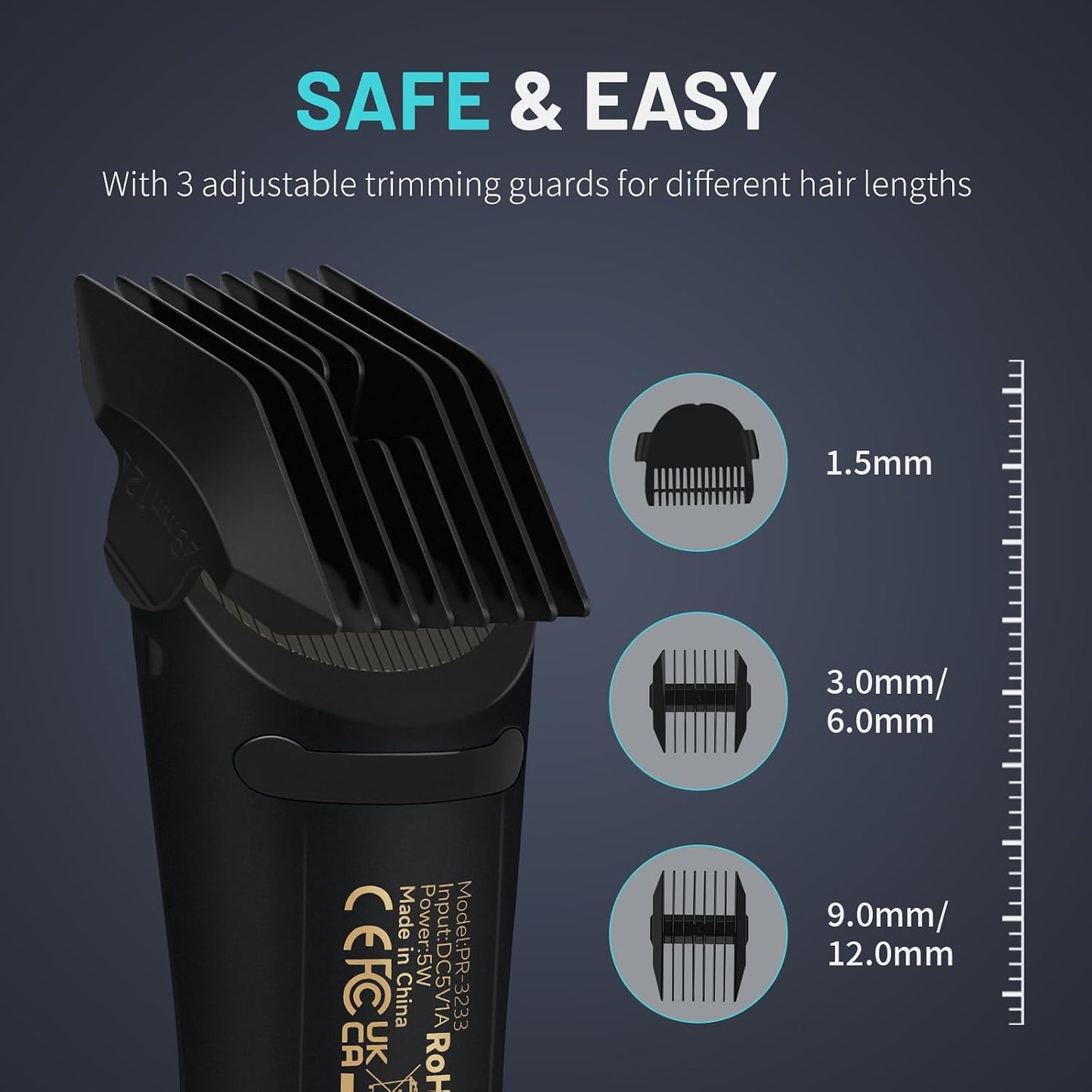 HOTPRITECH Manscape Body Hair Trimmer - Waterproof Pubic Hair Ball Trimmer, Ceramic Blade Shavers Electric Razors for Men with USB-C Charging, Wet/Dry Use, Nick-Free Mens Grooming Kits, Gifts for Men