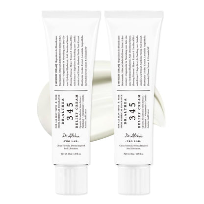HOTDr.Althea 345 Relief Cream, Korean Skincare, 1.69 Fl Oz (Ver.2 - Pack of 1) | PDRN, Hyaluronic Acid for Instant Hydration, Blemish, Post-Acne Vegan Face Moisturizer with Centella, Non-comedogenic