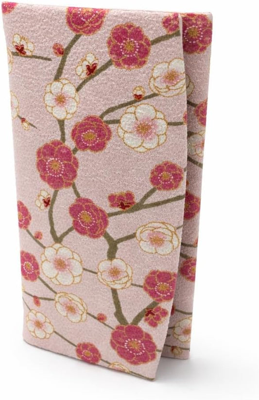 HOTCute Women's Cash Wallet [ Made in Japan ] Traditional Edo Komon Design (Cash Envelop Wallet) (Weeping plum (pink))