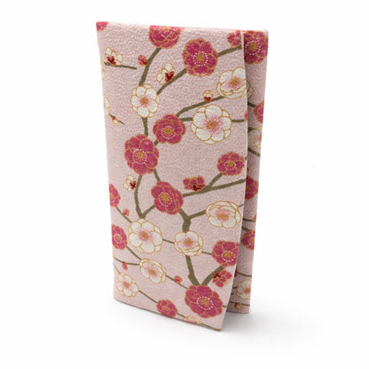 HOTCute Women's Cash Wallet [ Made in Japan ] Traditional Edo Komon Design (Cash Envelop Wallet) (Weeping plum (pink))