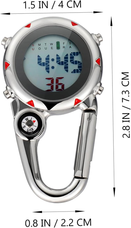 HOTIMIKEYA Outdoor Sport Watches Stopwatch, Clip Watch Clip Hanging on Quartz Watch for Climbing Hiking