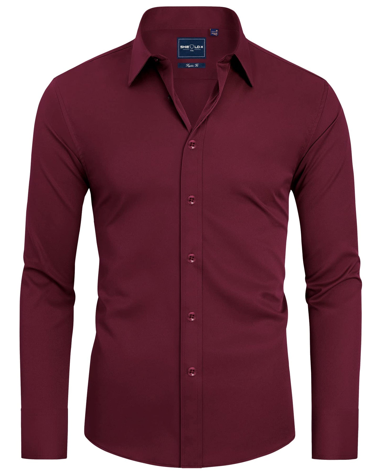 HOTAlimens & Gentle Slim Fit Dress Shirts for Men Long Sleeve Stretch Stain Proof Wrinkle Free Button Down Shirts Formal Shirts