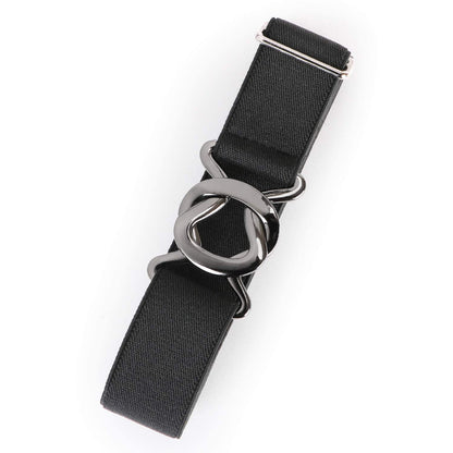 HOTJASGOOD Women No Show Stretch Belt Adjustable Elastic Web Belt with Flat Buckle for Jeans Pants Casual Belts