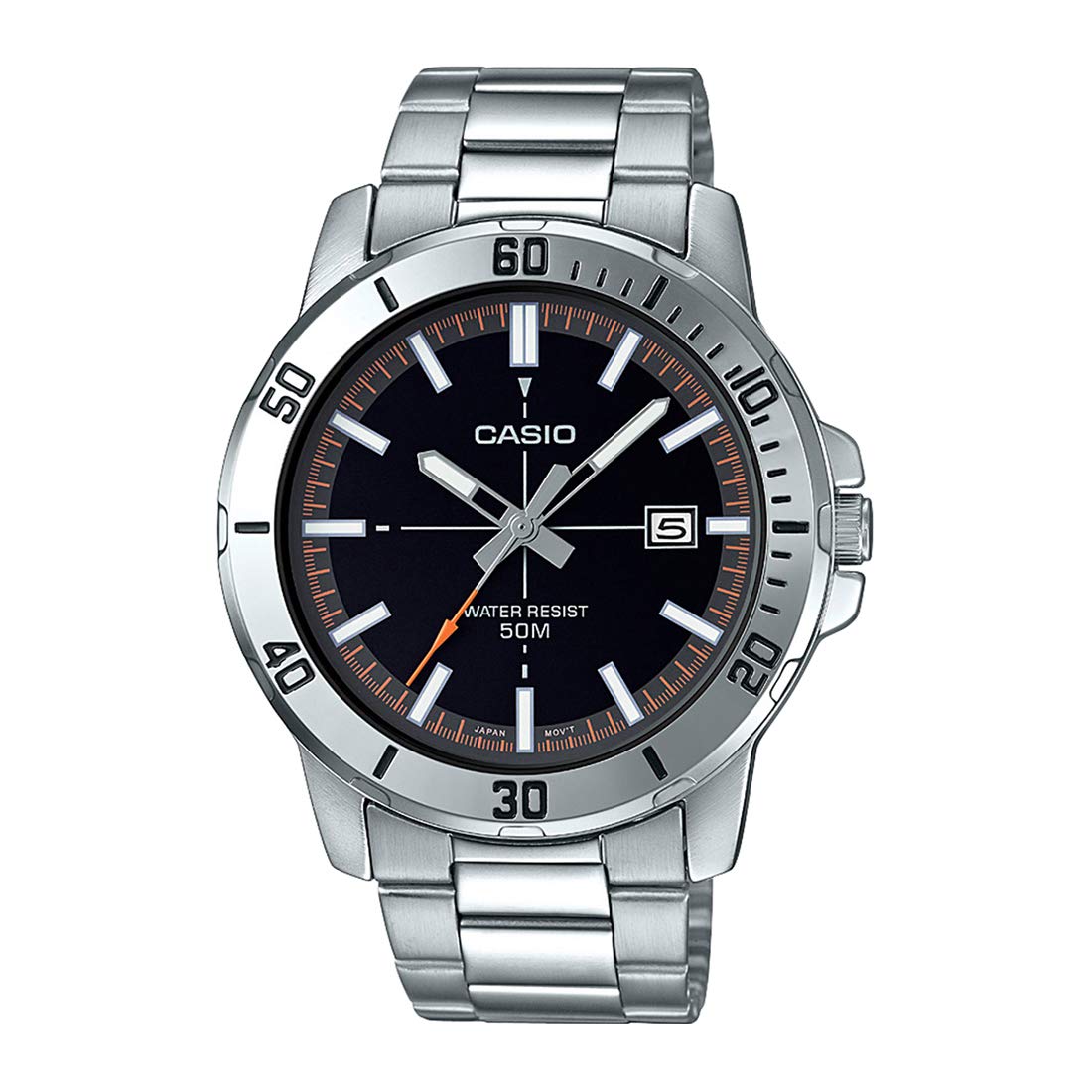 HOTCasio Watch Men Analog Brown dial Stainless Steel
