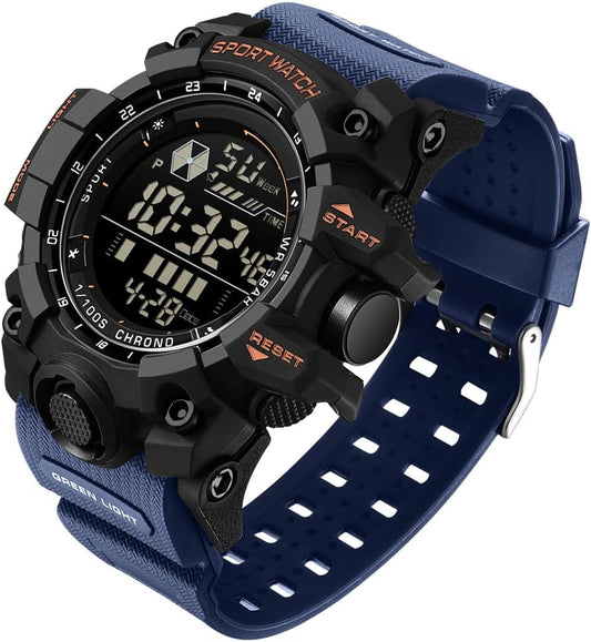 HOTFANMIS Mens Military Multifunction Digital LED Watch Electronic Waterproof Alarm Quartz Sports Watch